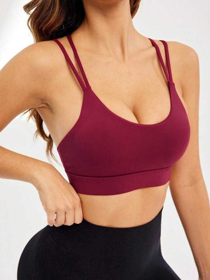 Sport Studio Wire-Free Cross Back Strappy Short Comfortable Shockproof Sports Bra