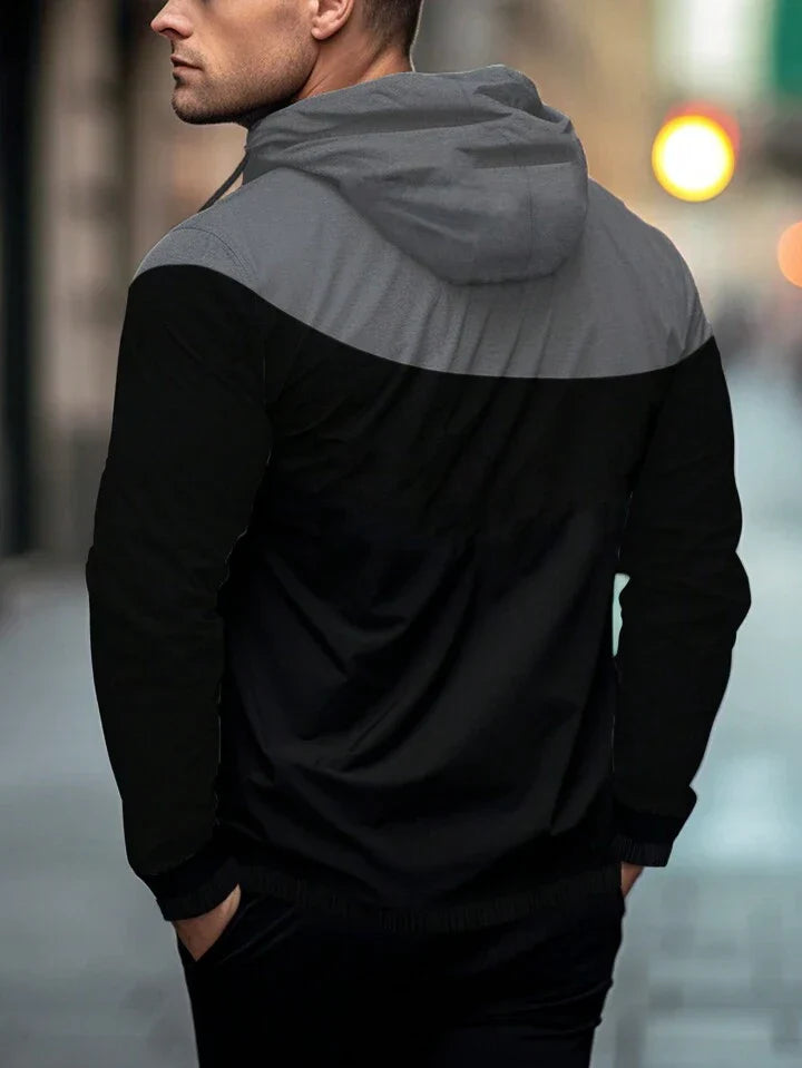 Sport Corelite Half Zip Colorblock Hooded Sports Jacket Workout Tops