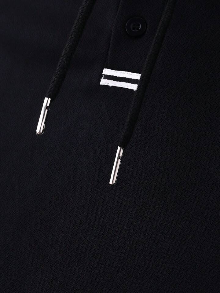 Men Solid Color Simple Hooded Daily Sleeveless Tank Top