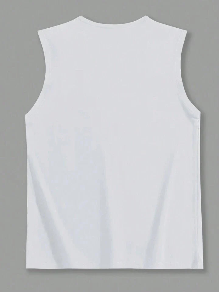 Men Summer Sports And Leisure American Flag Print Tank Top